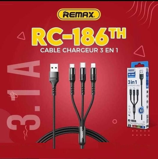 Câble 3-en-1 Charge rapide REMAX SPEED Series  RC-186th