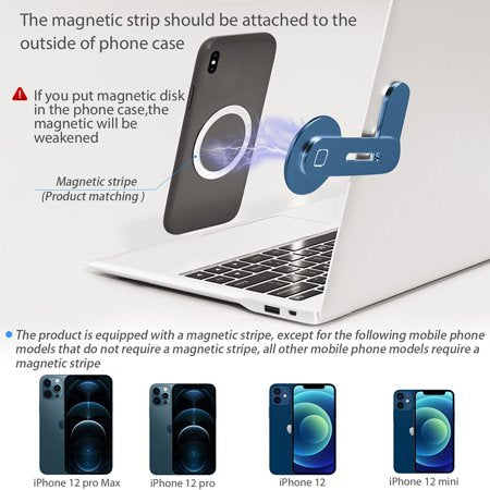 Support de téléphone magnétique pour ordinateur portable, conçu