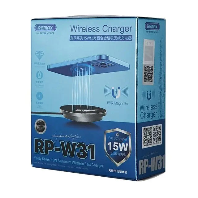 Chargeur sans fil 15W Charge Rapide magnétique Magsafe Remax RP-W31