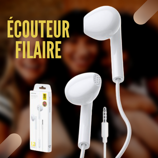 Ecouteurs filaire avec microphone pour iPhone - Blanc sur marjanemall aux  meilleurs prix au Maroc