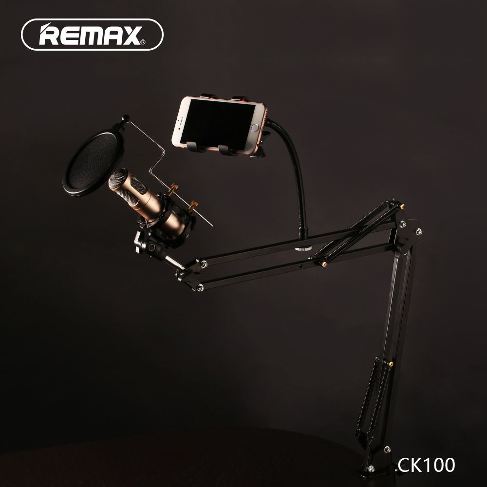 Support Microphone à double usage d'enregistrement mobile Remax (CK100 Pro)